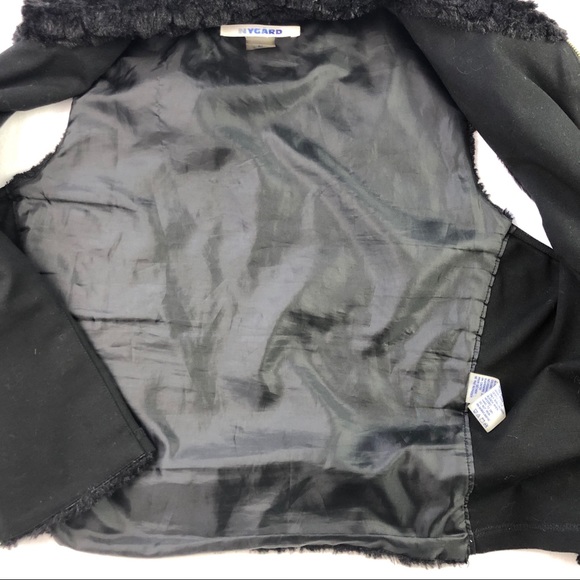 Sz M- Nygard black faux fur zip up sleeveless vest Sz M - Picture 9 of 10